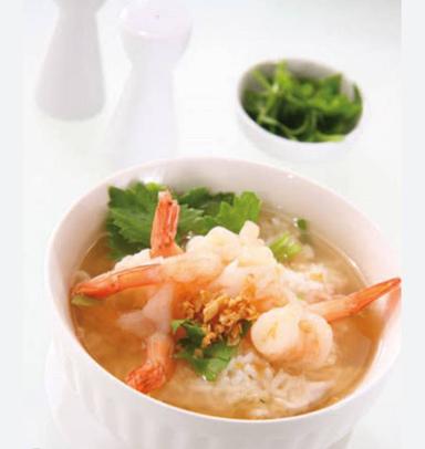 Rice Soup with Shrimp