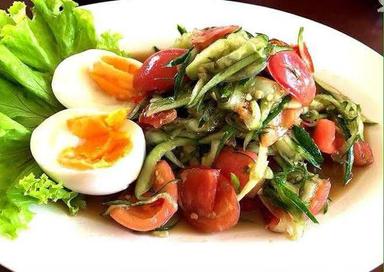 Cucumber Salad with boiled eggs