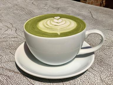 Hot matcha latte